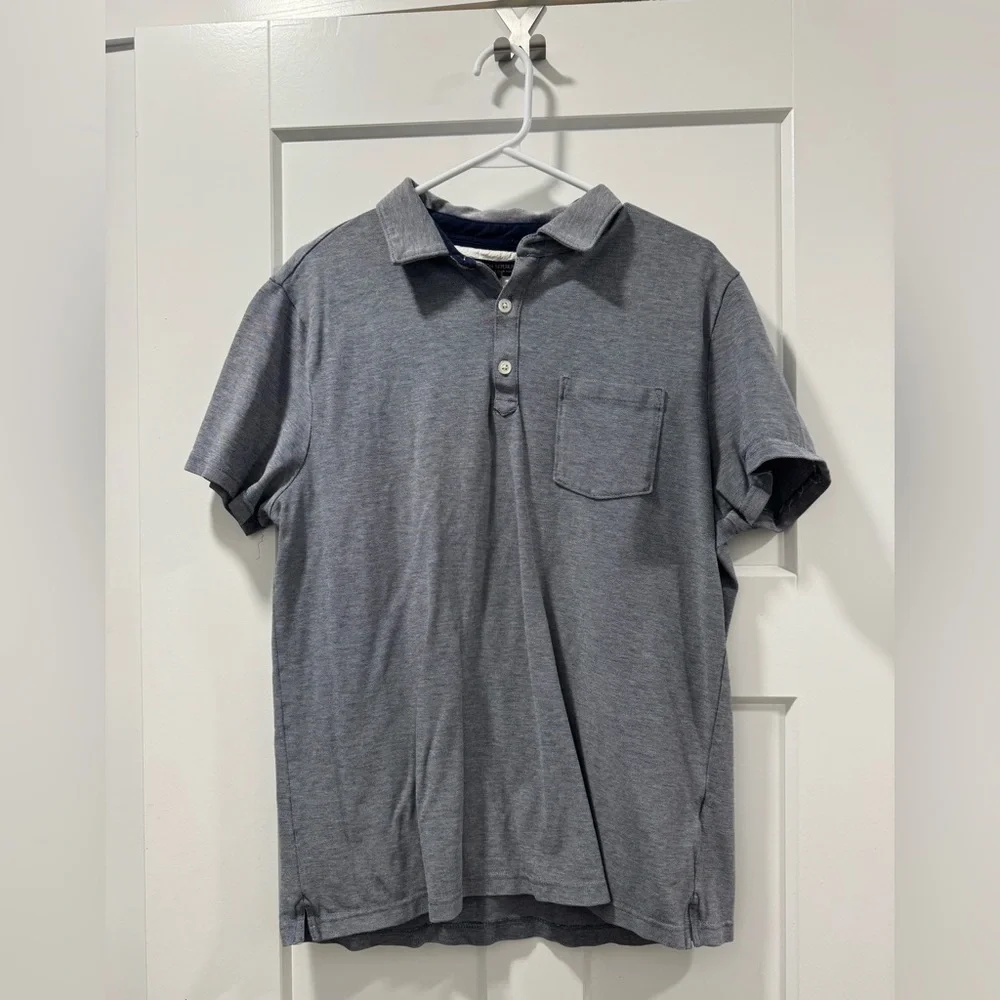 Banana republic burgundy performance pique polo navy large